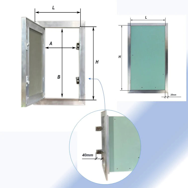 Plasterboard Access Panels with Aluminium Frame Standard